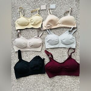 Women's Nursing Bras BUNDLE - Black, White, Cream, Gray, Tan, Burgundy colors